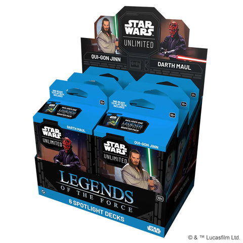 Star Wars Unlimited Legends of the Force Spotlight Deck Darth Maul & Qui-Gon Jinn Bundle - Legends of the Force